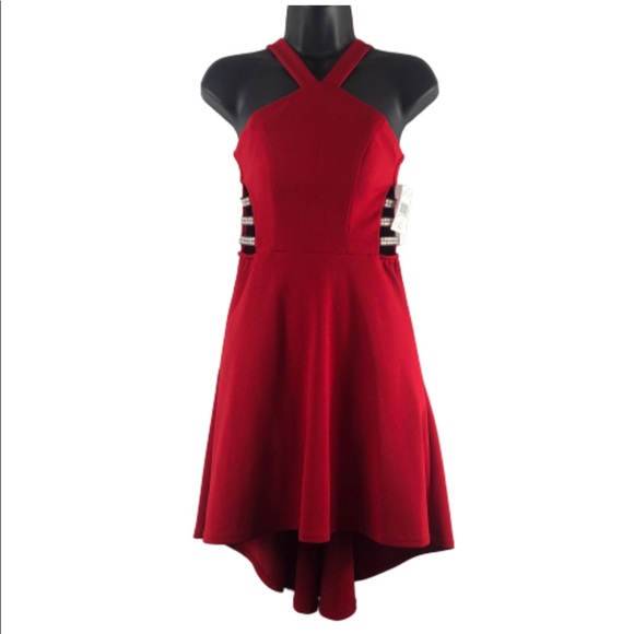 Xtraordinary high low size 1 red prom dress NWT - Picture 2 of 8